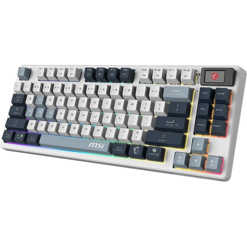 Клавіатура бездротова MSI Forge GK600 TKL W SKY UA 104key White (S11-43UAP01-HH9)