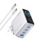 Фото - Мережевий зарядний пристрій Anker Laptop GaN Charger Silver, 140W 3xUSB-C 1xUSB-A Display (B2697G41) + кабель USB Type-C | click.ua
