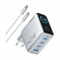 Фото - Мережевий зарядний пристрій Anker Laptop GaN Charger Silver, 140W 3xUSB-C 1xUSB-A Display (B2697G41) + кабель USB Type-C | click.ua