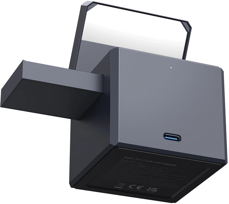 Бездротовий зарядний пристрій Anker MagGo Wireless Charging Station 15W 3-in-1 Cube Black (Y1811G11)