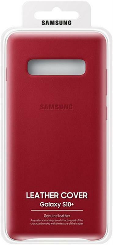 Чехол-накладка Samsung Leather Cover для Samsung Galaxy S10+ SM-G975 Red (EF-VG975LREGRU)