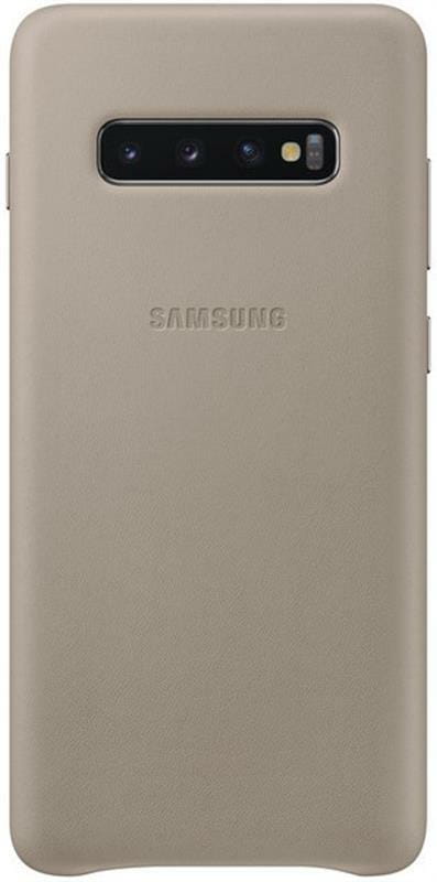 Чехол-накладка Samsung Leather Cover для Samsung Galaxy S10+ SM-G975 Gray (EF-VG975LJEGRU)