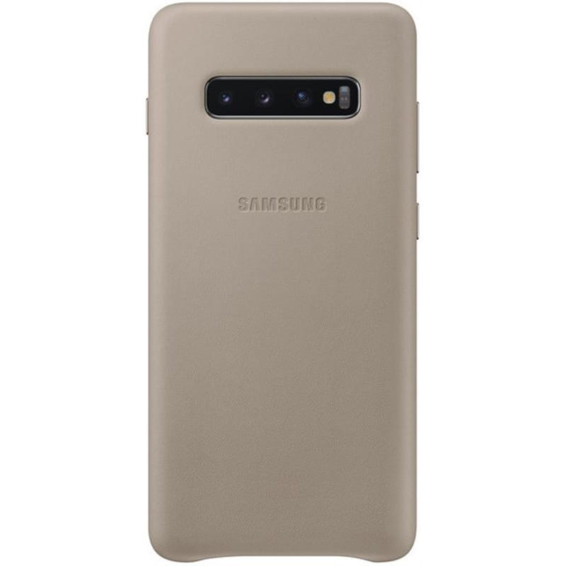 Чехол-накладка Samsung Leather Cover для Samsung Galaxy S10+ SM-G975 Gray (EF-VG975LJEGRU)