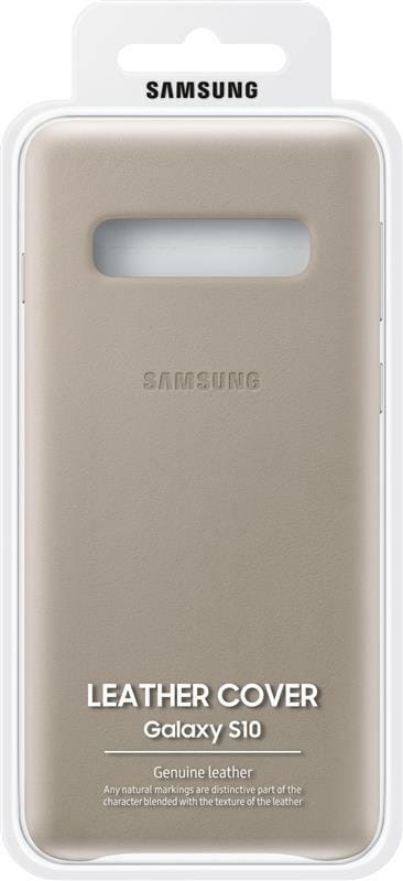 Чехол-накладка Samsung Leather Cover для Samsung Galaxy S10 SM-G973 Gray (EF-VG973LJEGRU)