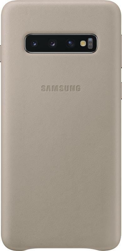 Чехол-накладка Samsung Leather Cover для Samsung Galaxy S10 SM-G973 Gray (EF-VG973LJEGRU)