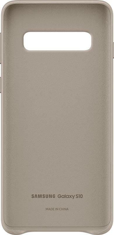 Чехол-накладка Samsung Leather Cover для Samsung Galaxy S10 SM-G973 Gray (EF-VG973LJEGRU)