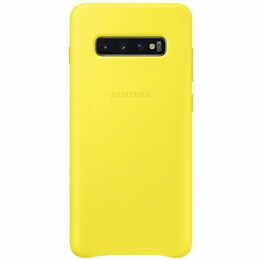 Чехол-накладка Samsung Leather Cover для Samsung Galaxy S10+ SM-G975 Yellow (EF-VG975LYEGRU)