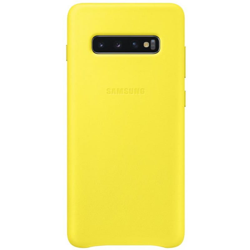 Чехол-накладка Samsung Leather Cover для Samsung Galaxy S10+ SM-G975 Yellow (EF-VG975LYEGRU)