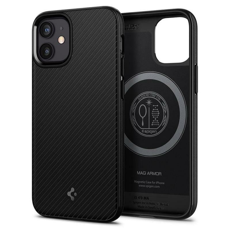 Чeхол-накладка Spigen Mag Armor для Apple iPhone 12 Mini Black (ACS01866)