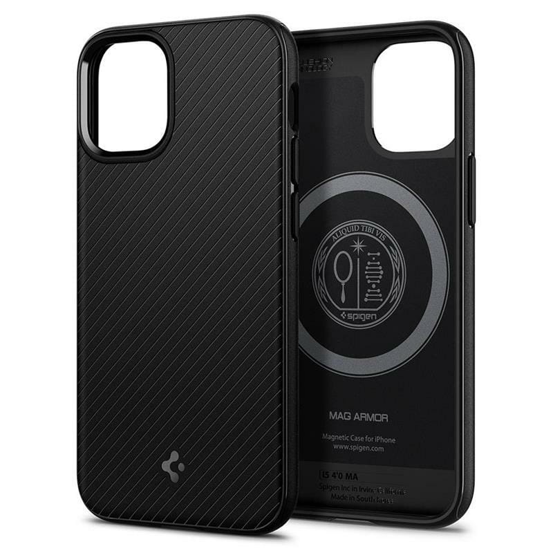 Чeхол-накладка Spigen Mag Armor для Apple iPhone 12 Mini Black (ACS01866)