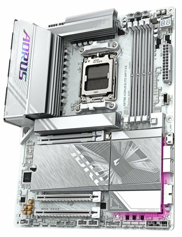 Материнська плата Gigabyte X870E Aorus Elite WiFi7 Ice Socket AM5