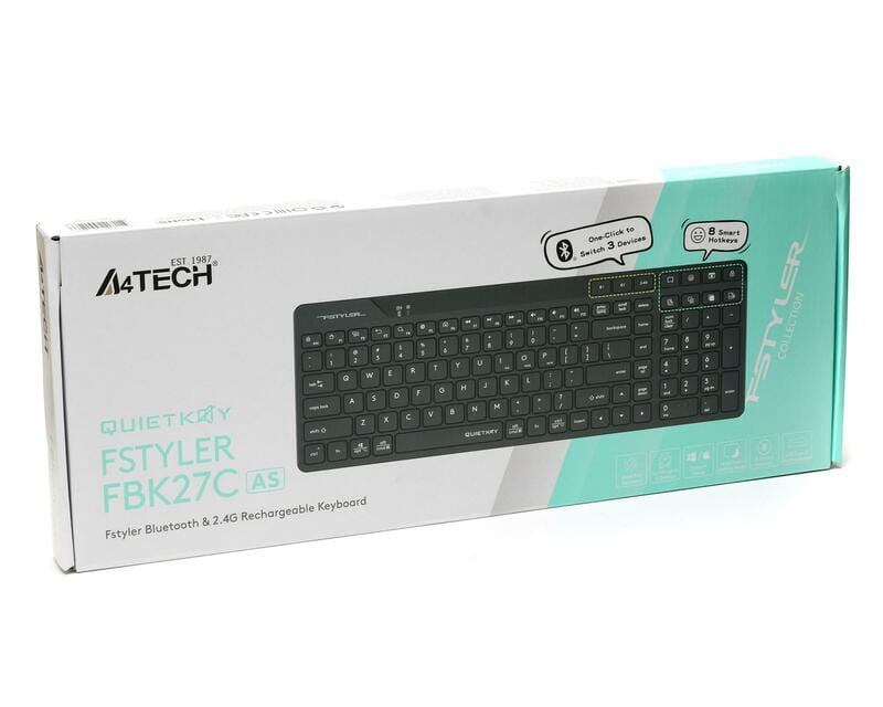Клавіатура бездротова A4Tech FBK27C AS Black