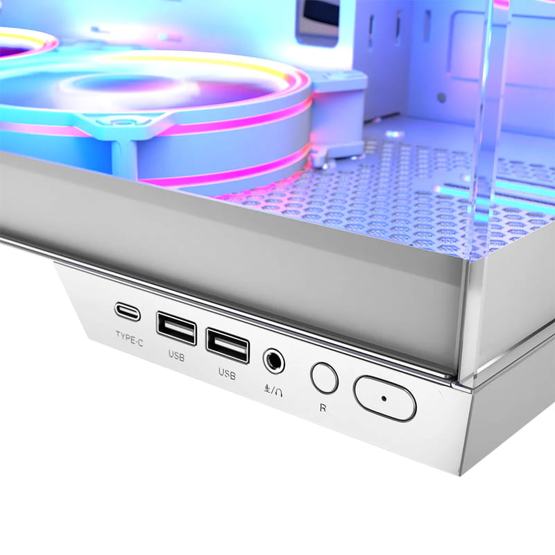 Корпус ModeCom Volcano Panorama Apex ARGB 5F Midi White (AT-PANORAMA-5F-ARGB-20-00) без БП