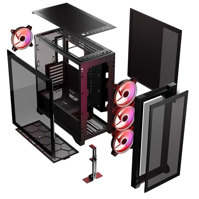 Корпус ModeCom Volcano Expanse S Apex ARGB Midi Black (AT-EXPANSE-SG-10-000000) без БП