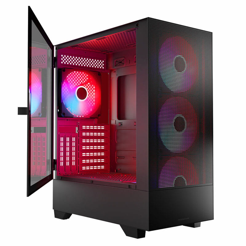 Корпус ModeCom Siroco ARGB Flow Midi Black (AT-SIROCO-MG-10-00ARGB-00) без БП