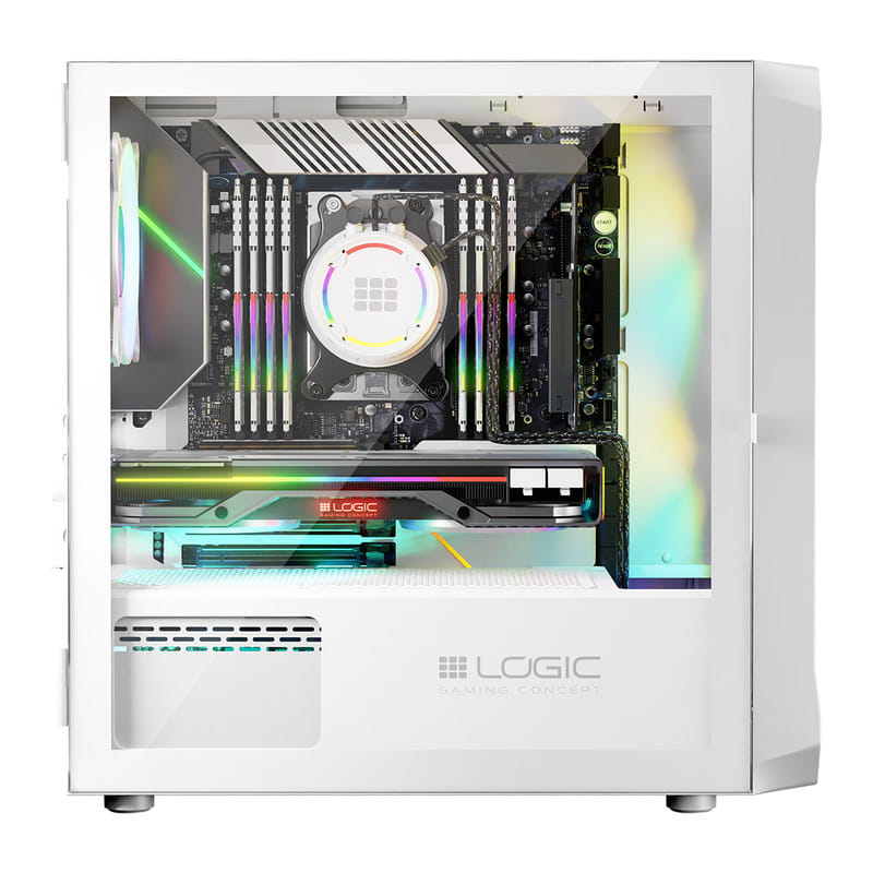 Корпус LogicConcept Portos ARGB Mini White (AM-PORTOS-20-0000000-0002) без БЖ