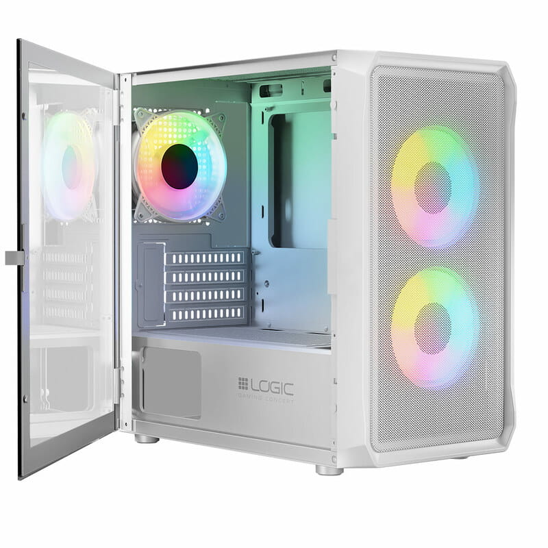 Корпус LogicConcept Portos ARGB Mini White (AM-PORTOS-20-0000000-0002) без БЖ