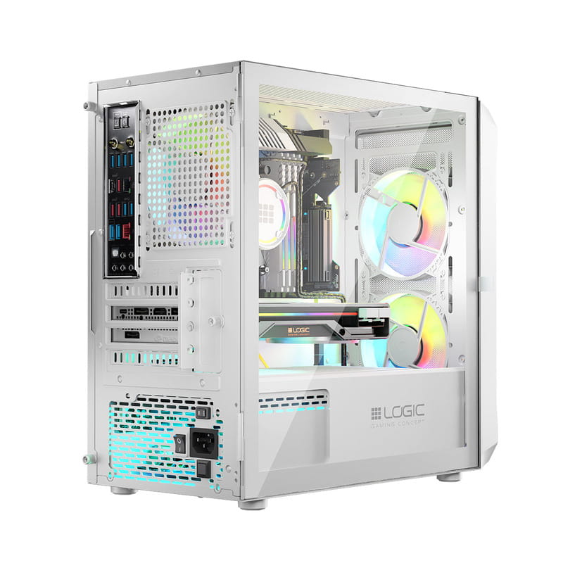 Корпус LogicConcept Portos ARGB Mini White (AM-PORTOS-20-0000000-0002) без БЖ