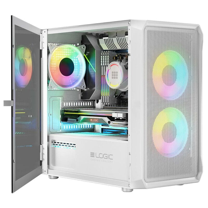 Корпус LogicConcept Portos ARGB Mini White (AM-PORTOS-20-0000000-0002) без БЖ