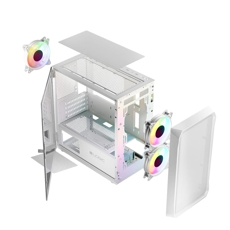 Корпус LogicConcept Portos ARGB Mini White (AM-PORTOS-20-0000000-0002) без БЖ