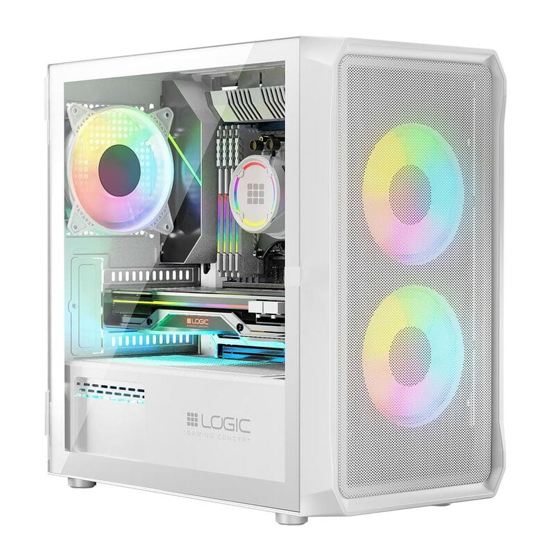 Корпус LogicConcept Portos ARGB Mini White (AM-PORTOS-20-0000000-0002) без БЖ