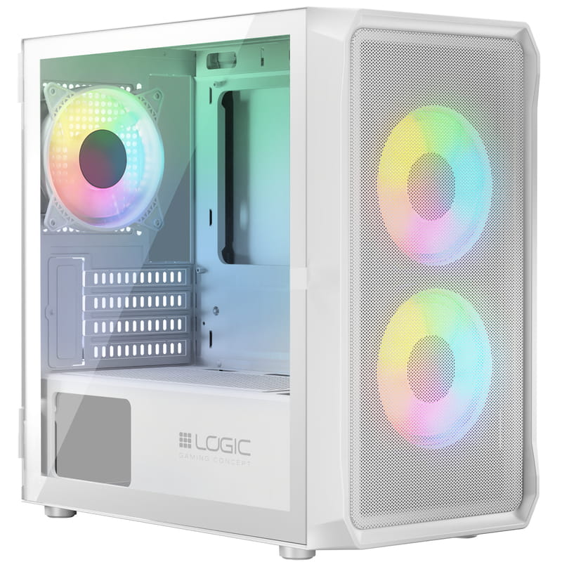 Корпус LogicConcept Portos ARGB Mini White (AM-PORTOS-20-0000000-0002) без БЖ