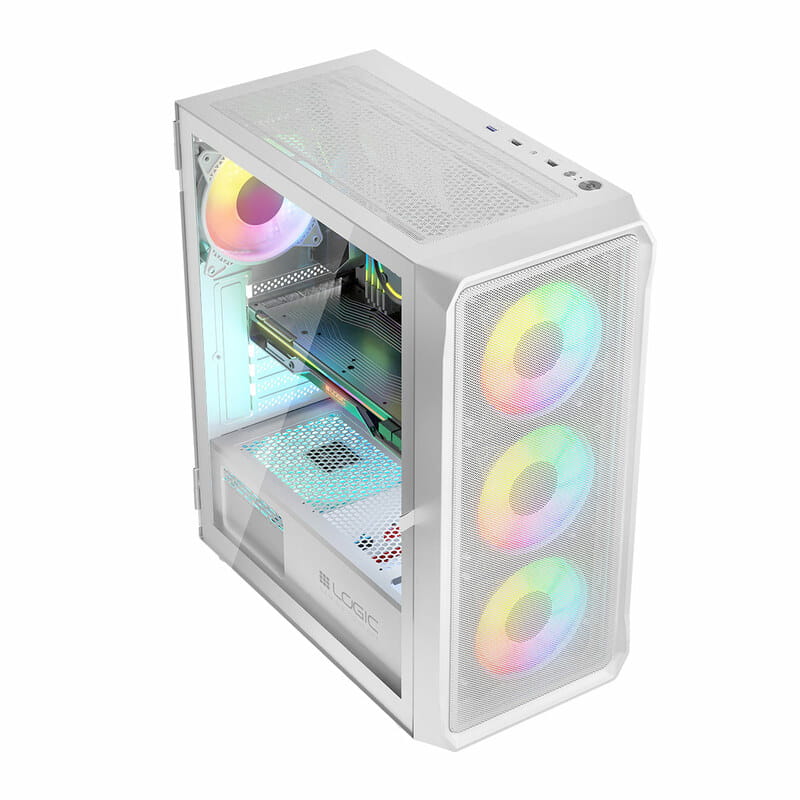 Корпус LogicConcept Portos ARGB Midi White (AT-PORTOS-20-0000000-0002) без БП