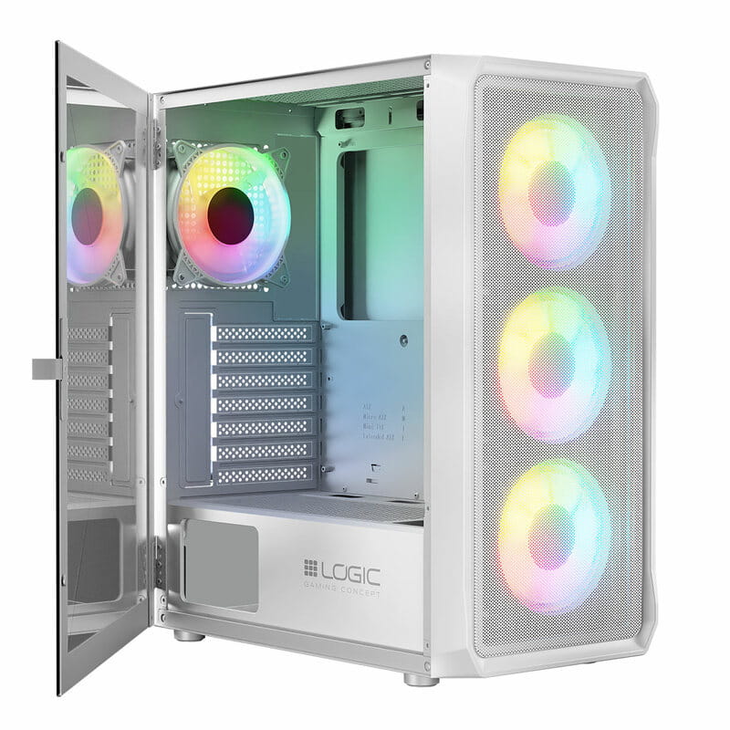 Корпус LogicConcept Portos ARGB Midi White (AT-PORTOS-20-0000000-0002) без БП