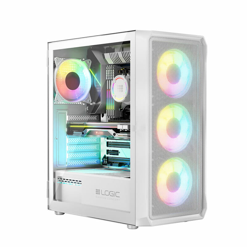 Корпус LogicConcept Portos ARGB Midi White (AT-PORTOS-20-0000000-0002) без БП