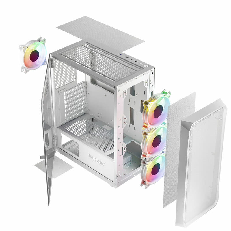 Корпус LogicConcept Portos ARGB Midi White (AT-PORTOS-20-0000000-0002) без БП