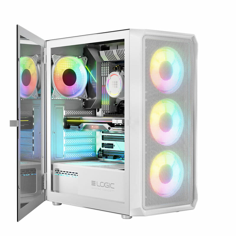 Корпус LogicConcept Portos ARGB Midi White (AT-PORTOS-20-0000000-0002) без БП