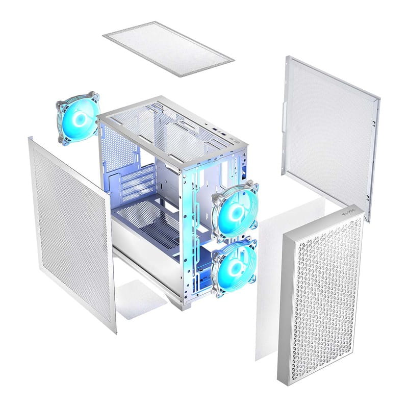 Корпус LogicConcept Dart Pro ARGB Mini White (AM-DART-PRO-ARGB-20) без БП