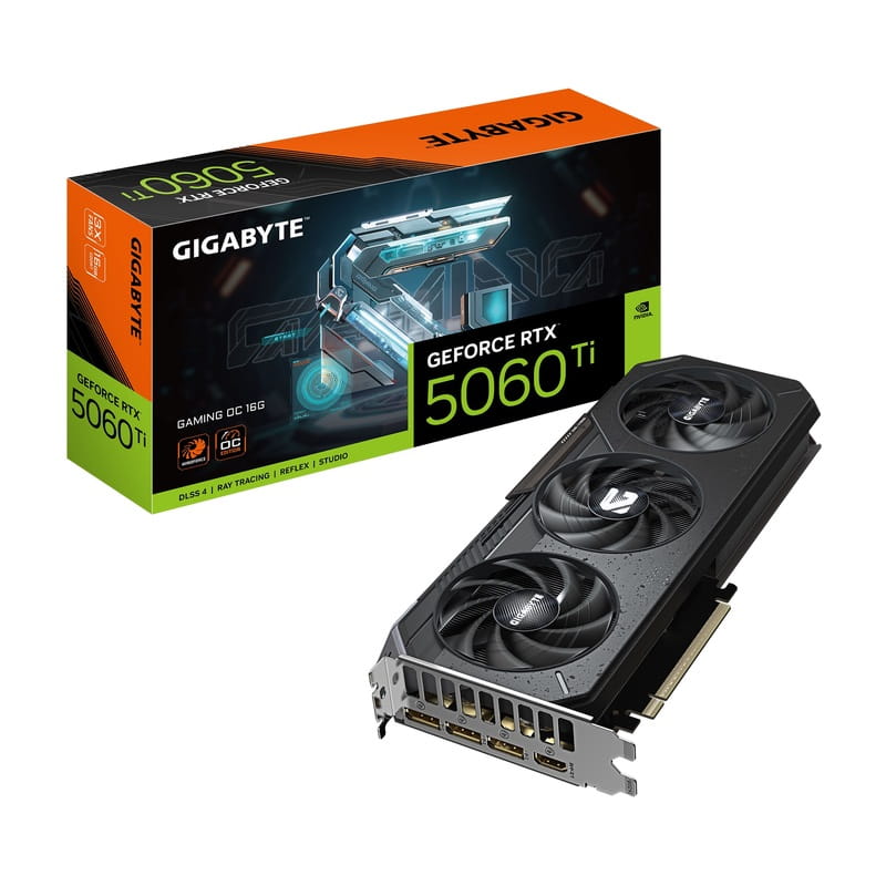 Видеокарта GF RTX 5060 Ti 16GB GDDR7 Gaming OC Gigabyte (GV-N506TGAMING OC-16GD)