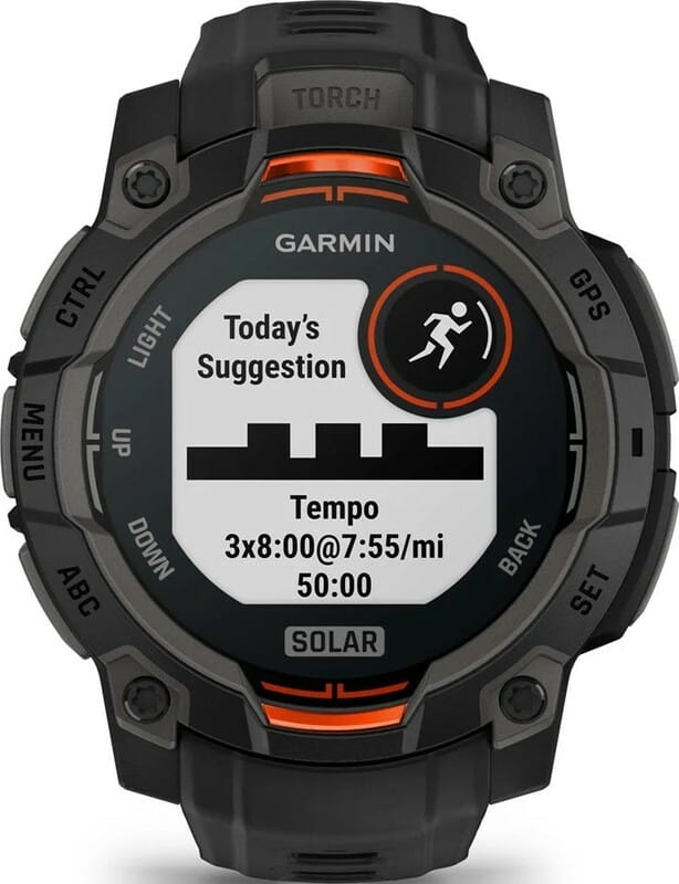 Смарт-годинник Garmin Instinct 3 45mm Solar Black with Black Silicone Band (010-02934-40)