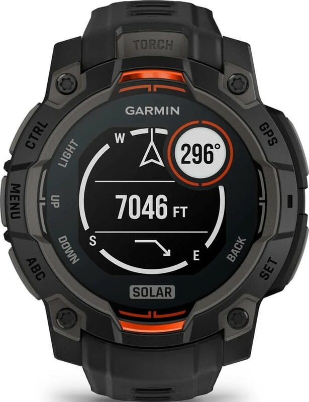 Смарт-годинник Garmin Instinct 3 45mm Solar Black with Black Silicone Band (010-02934-40)