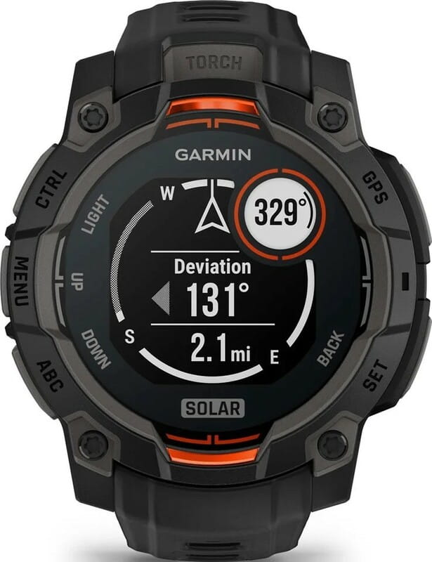 Смарт-годинник Garmin Instinct 3 45mm Solar Black with Black Silicone Band (010-02934-40)