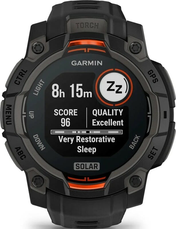 Смарт-годинник Garmin Instinct 3 45mm Solar Black with Black Silicone Band (010-02934-40)