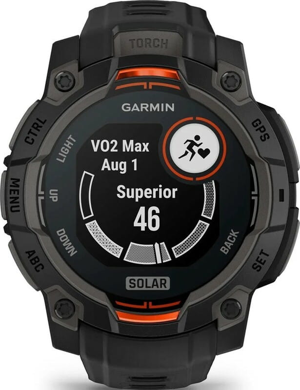 Смарт-годинник Garmin Instinct 3 45mm Solar Black with Black Silicone Band (010-02934-40)