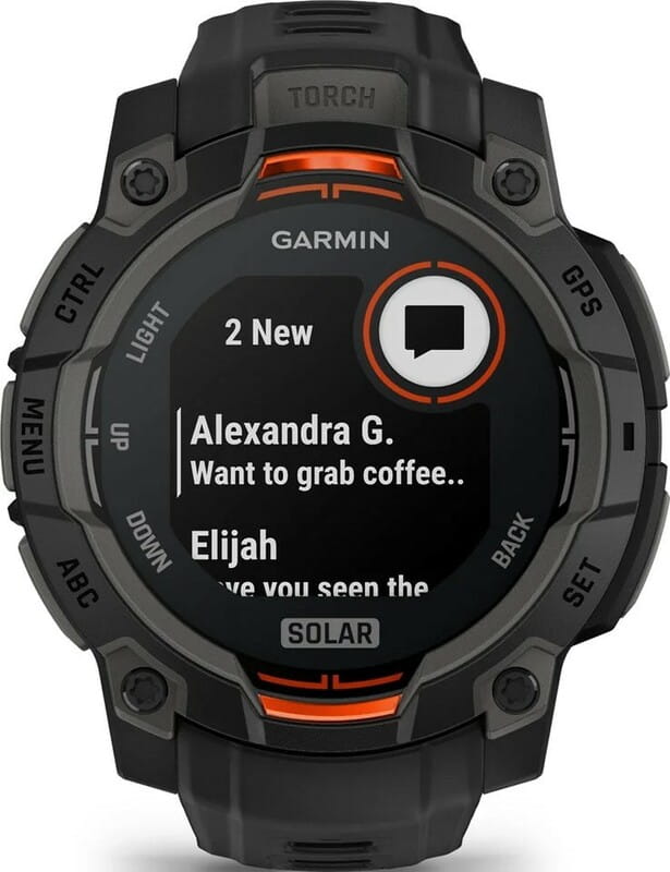Смарт-годинник Garmin Instinct 3 45mm Solar Black with Black Silicone Band (010-02934-40)