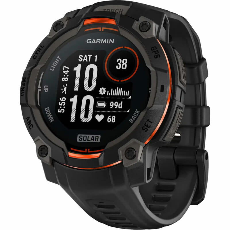 Смарт-часы Garmin Instinct 3 45mm Solar Black with Black Silicone Band (010-02934-40)
