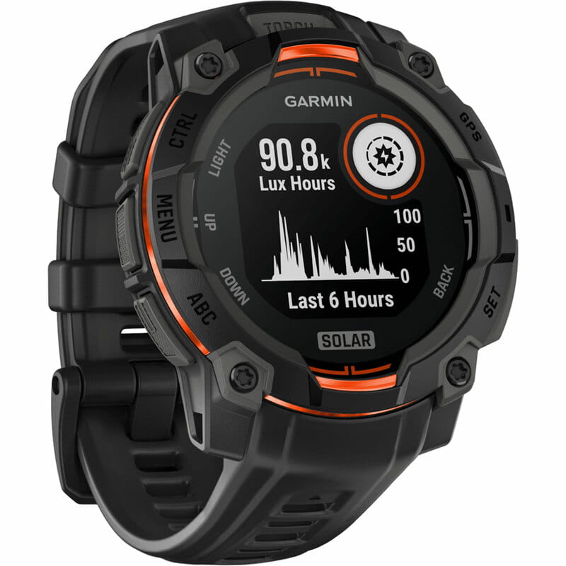 Смарт-часы Garmin Instinct 3 45mm Solar Black with Black Silicone Band (010-02934-40)