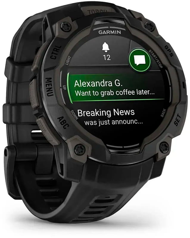 Смарт-часы Garmin Instinct 3 45mm AMOLED Black with Black Silicone Band (010-02936-40)