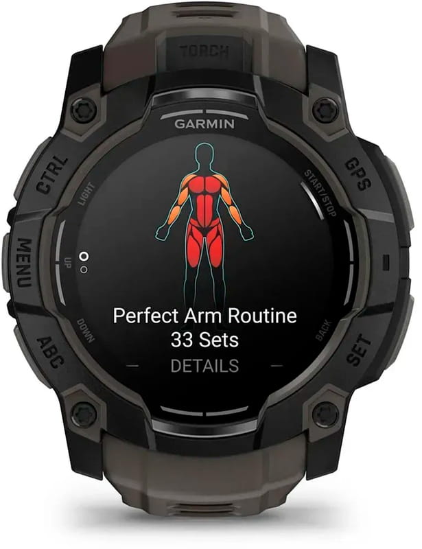 Смарт-часы Garmin Instinct 3 50mm AMOLED Black with Charcoal Silicone Band (010-03020-40)
