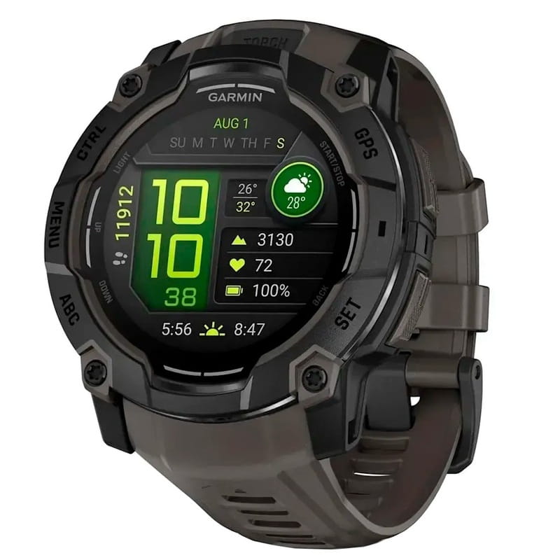 Смарт-часы Garmin Instinct 3 50mm AMOLED Black with Charcoal Silicone Band (010-03020-40)
