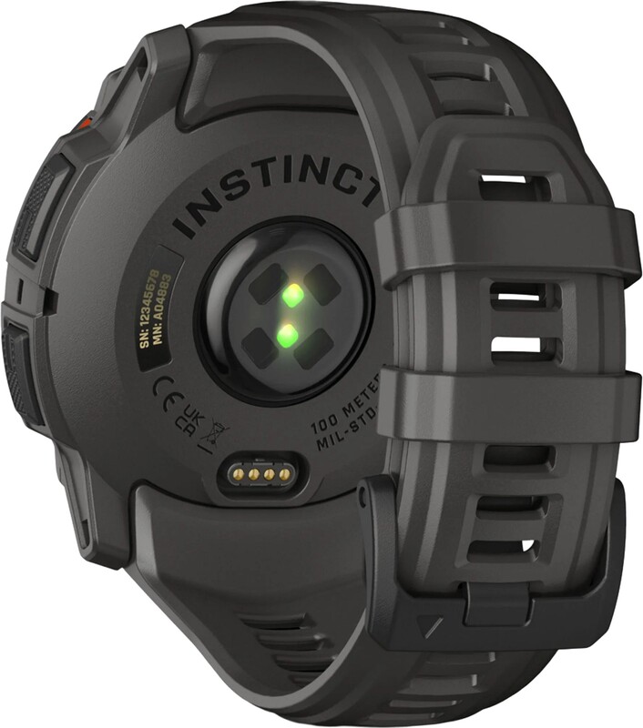 Смарт-часы Garmin Instinct 3 50mm Solar Black with Charcoal Silicone Band (010-02935-40)