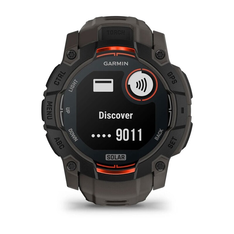 Смарт-часы Garmin Instinct 3 50mm Solar Black with Charcoal Silicone Band (010-02935-40)