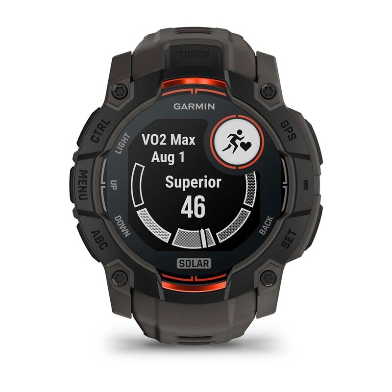 Смарт-часы Garmin Instinct 3 50mm Solar Black with Charcoal Silicone Band (010-02935-40)