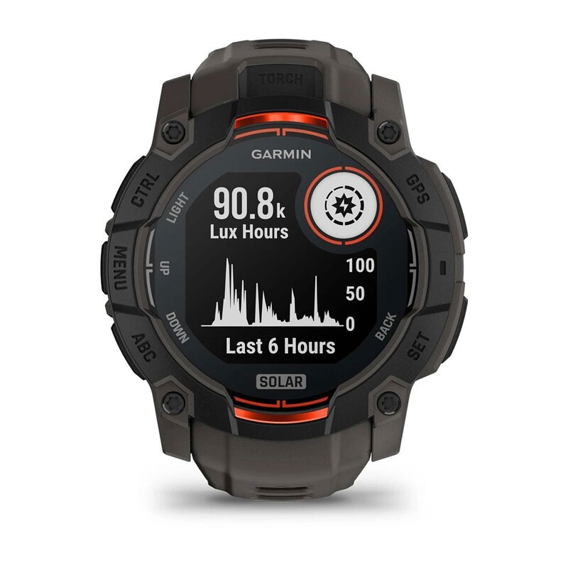 Смарт-часы Garmin Instinct 3 50mm Solar Black with Charcoal Silicone Band (010-02935-40)