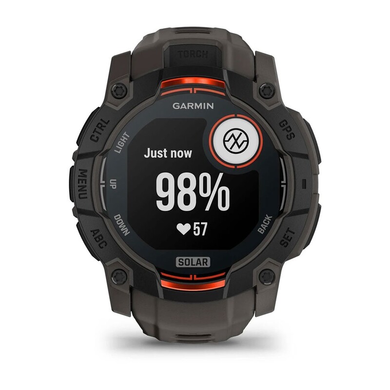 Смарт-часы Garmin Instinct 3 50mm Solar Black with Charcoal Silicone Band (010-02935-40)