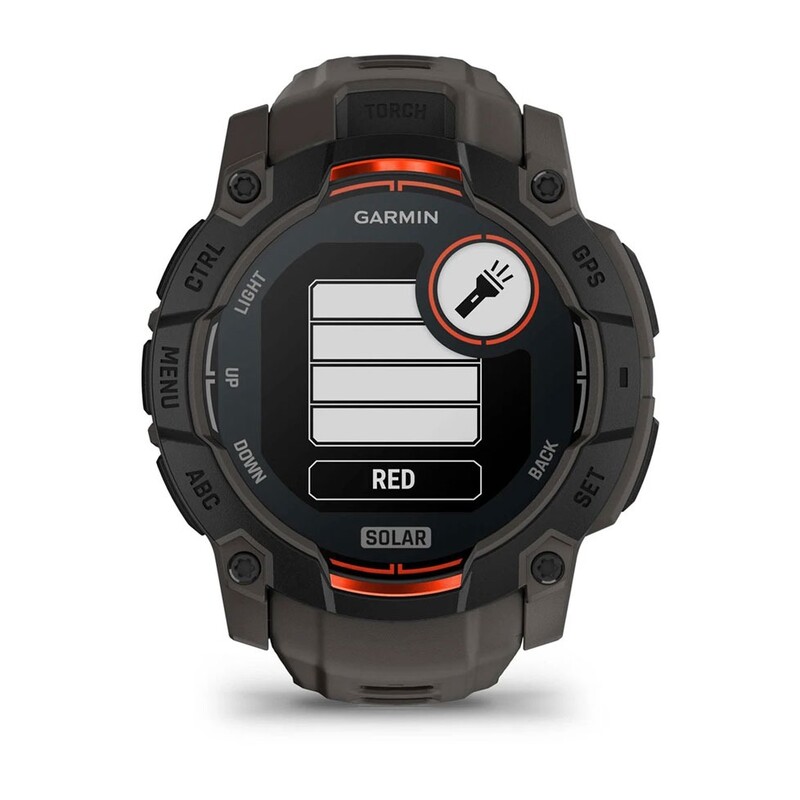 Смарт-часы Garmin Instinct 3 50mm Solar Black with Charcoal Silicone Band (010-02935-40)
